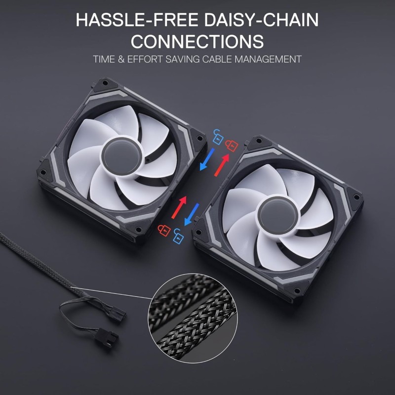 Redragon GC-F012 PC Cooling Fan – High Airflow & Quiet Operation