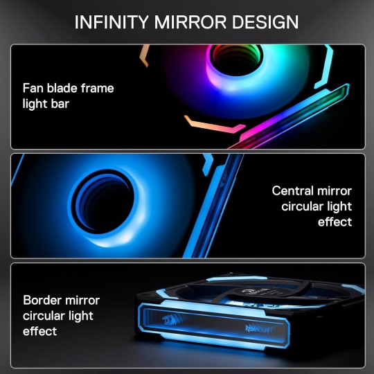 Redragon GC-F012 PC Cooling Fan – High Airflow & Quiet Operation