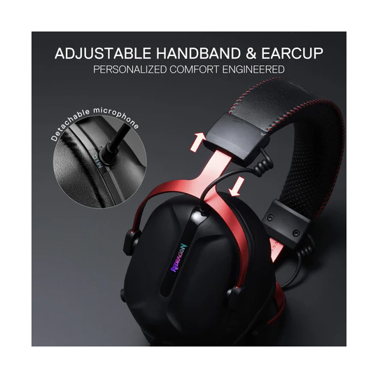 Redragon Cybill H312 Gaming Headset – Black, Comfortable & Immersive Sound