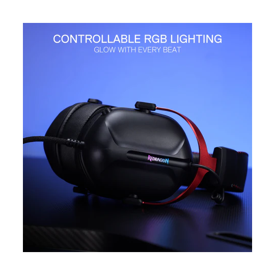 Redragon Cybill H312 Gaming Headset – Black, Comfortable & Immersive Sound