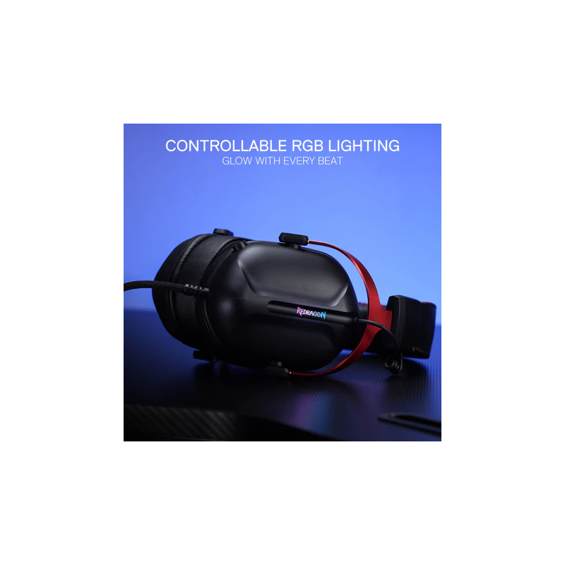 Redragon Cybill H312 Gaming Headset – Black, Comfortable & Immersive Sound