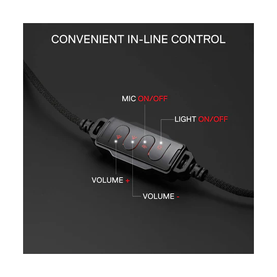 Redragon Cybill H312 Gaming Headset – Black, Comfortable & Immersive Sound