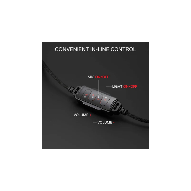 Redragon Cybill H312 Gaming Headset – Black, Comfortable & Immersive Sound