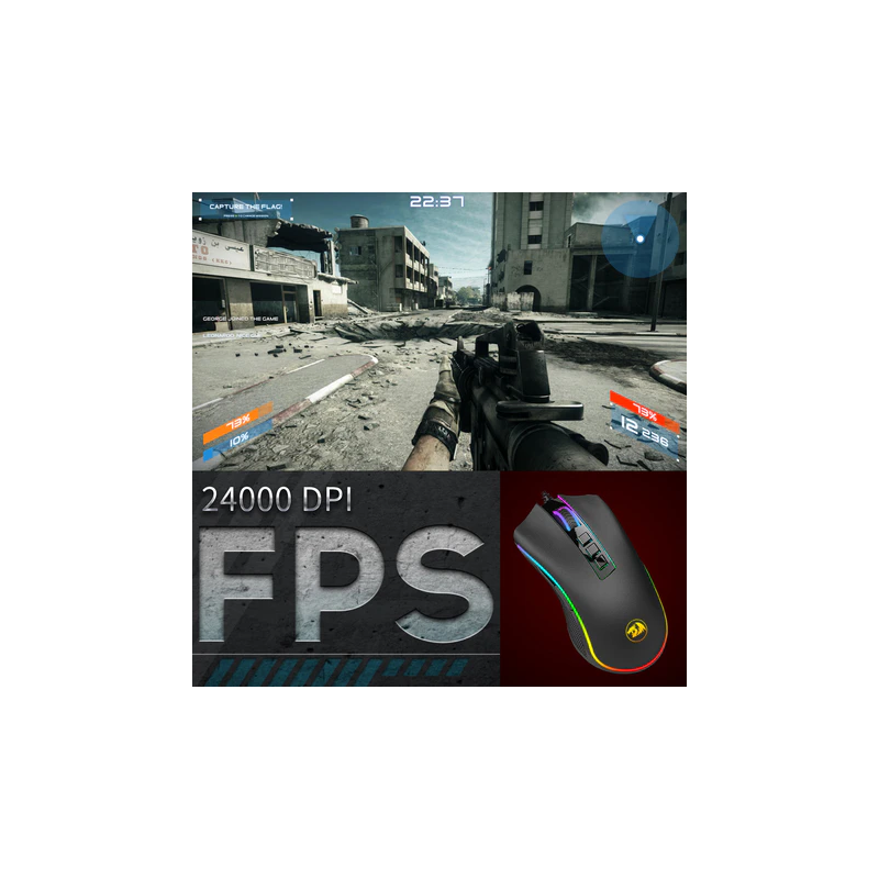 Redragon Cobra M711-FPS Gaming Mouse – 32000 DPI, LK Optical Switch & Flawless Sensor