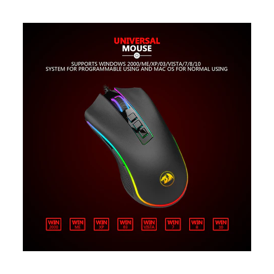 Redragon Cobra M711-FPS Gaming Mouse – 32000 DPI, LK Optical Switch & Flawless Sensor