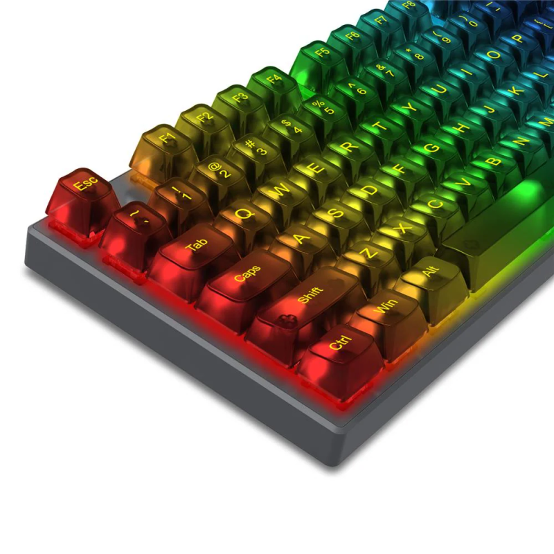 Redragon A138 Transparent Black Keycaps – 117-Key Mechanical Keyboard Upgrade