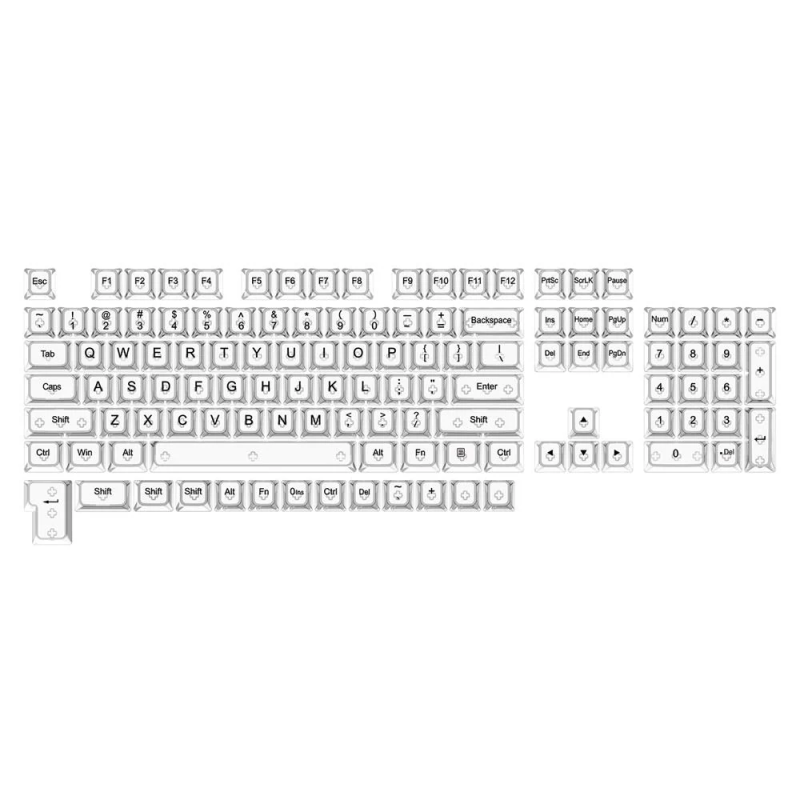 Redragon A137 Transparent Keycaps – 117-Key Mechanical Keyboard Upgrade