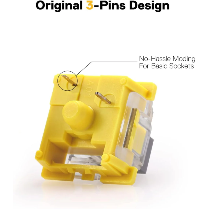 Redragon A113 Bullet-S – 24 Soft Linear Mechanical Switches for Keyboards