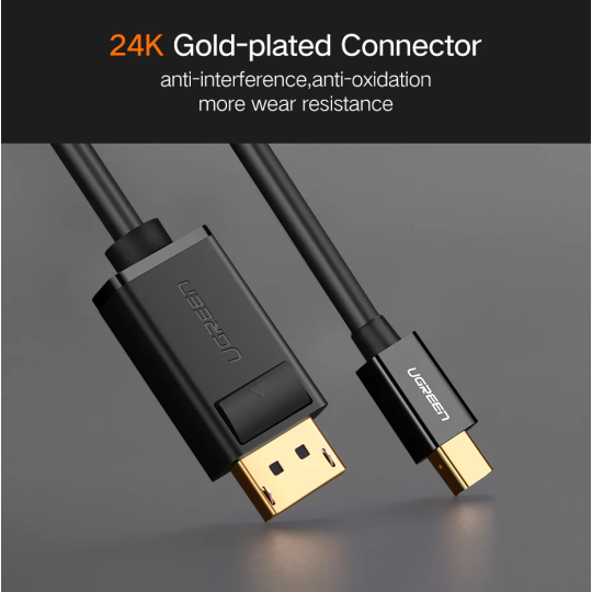 UGREEN Mini DP to DP Cable 1.5m (Black) - MD105 - 10477
