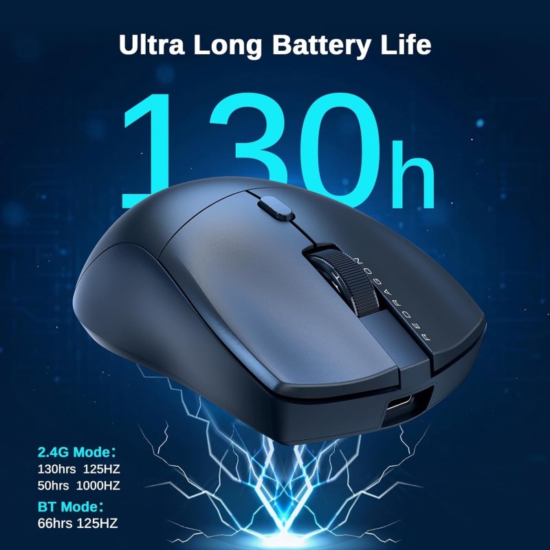 Redragon M815 Pro 3-Mode Wireless Gaming Mouse – High Precision & Ergonomic Design
