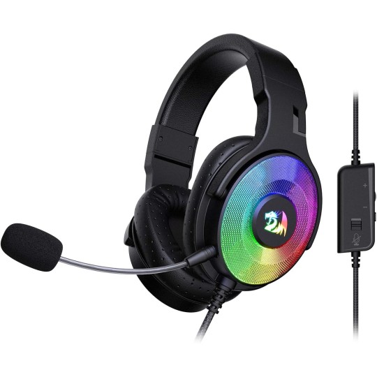 Redragon H350 Pandora RGB Wired Gaming Headset – Surround Sound & Noise-Cancelling Mic