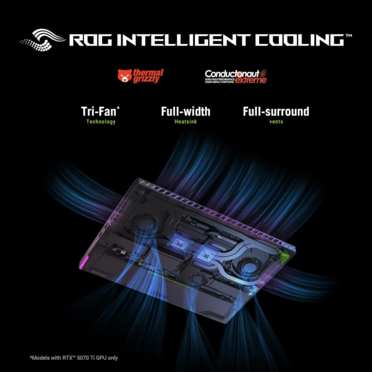 ASUS ROG Strix G16 (2025) Ryzen 9 8940HX RTX 5070 Ti 12GB DDR7 Gaming Laptop 16" 165Hz IPS - Eclipse Gray