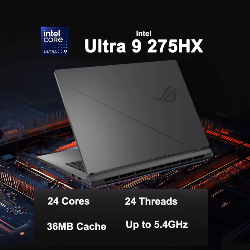 ASUS ROG Strix G18 2025 Gaming Laptop | Intel Core Ultra 9 275HX 24-Core | RTX 5060 8GB DDR7 | 144Hz Volt Green
