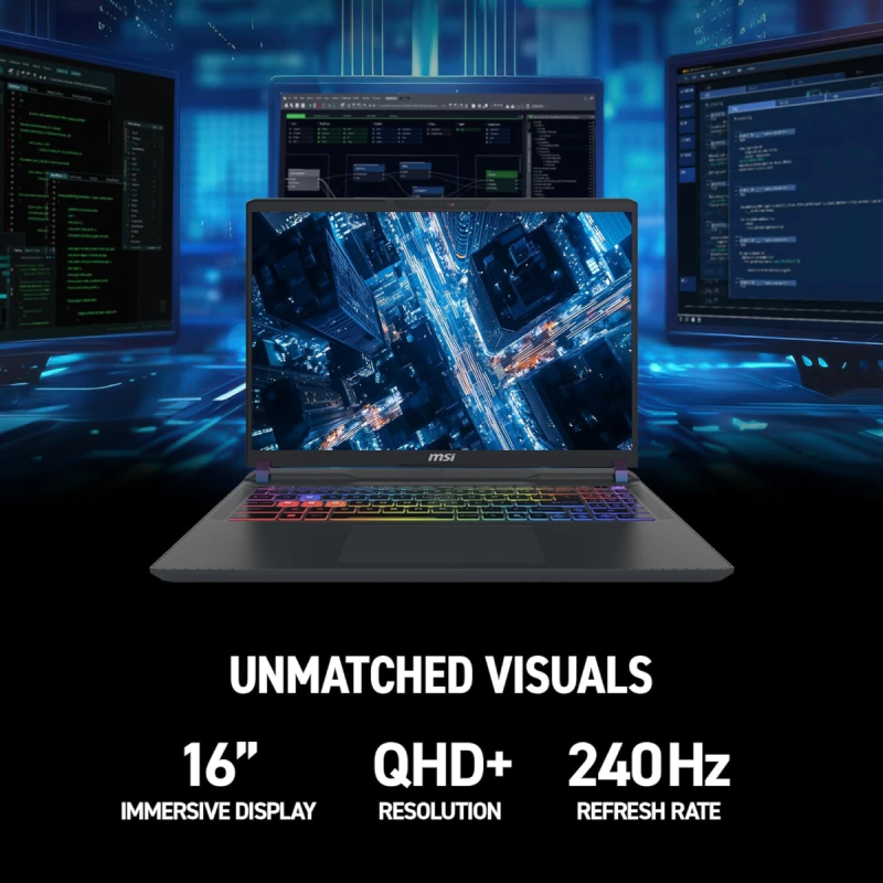 MSI Vector 16 HX AI 2025 Gaming Laptop - Intel Core Ultra 9 275HX, RTX 5080 16GB, 16” 2.5K 240Hz Display, Cosmos Gray