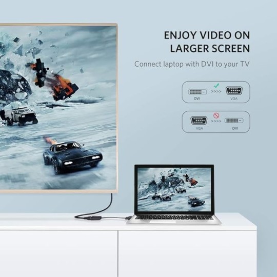 UGREEN DVI-D to VGA Active Converter Flat Cable - MM108 - 40259