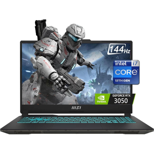 MSI Cyborg 15 A13UC Gaming (2024) 13Gen Intel Core i7 10-Cores w/ Nvidia RTX 3050 4GB & 144Hz IPS Display - Black