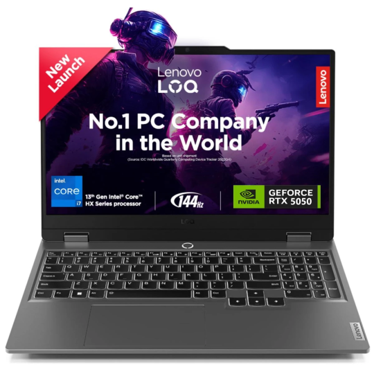 Lenovo LOQ 2025 Gaming Laptop i7-13700HX 16-Core AI+ LA1 Chip RTX 5050 8GB DDR7 144Hz IPS Luna Grey