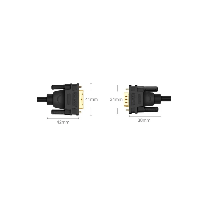 UGREEN DVI 24+1 to VGA Male to Male Cable 1.5m - MM118 - 30838