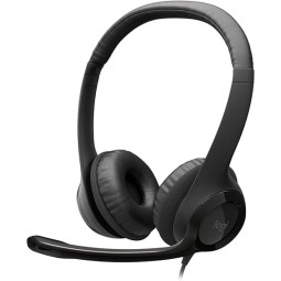 Logitech H390 Wired Headset w/ Noise-Cancelling Microphone USB In-Line Controls PC/Mac/Laptop - Black