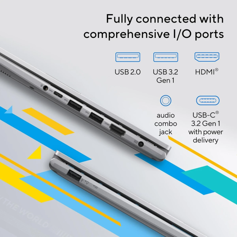 ASUS Vivobook 14 X1404VA (2024) – 13th Gen Intel Core i5 10-Core, Thin & Light, Military-Grade, Cool Silver (Customized)