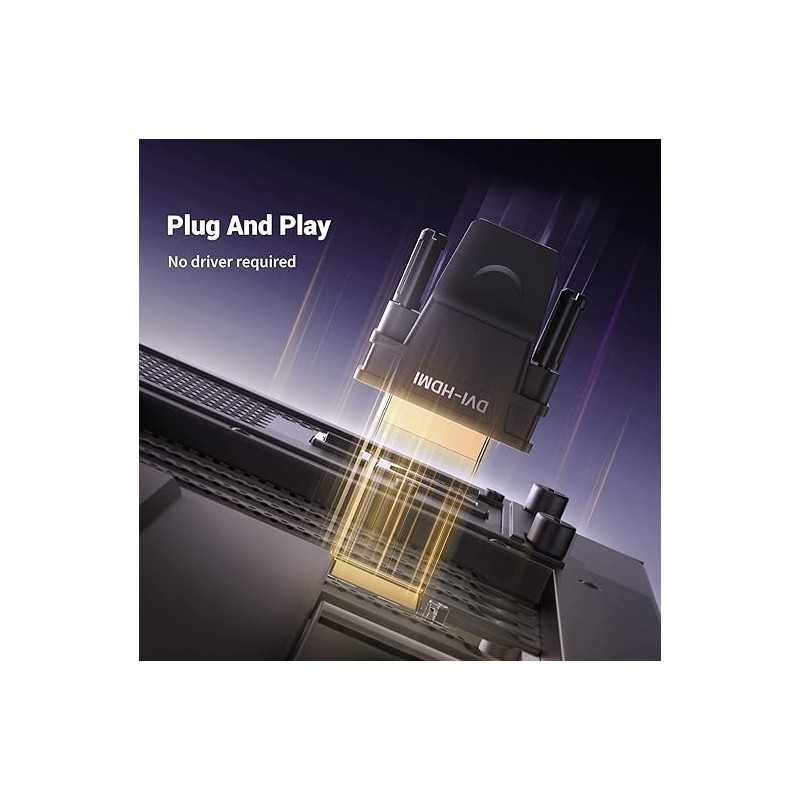 UGREEN DVI-D 24+1 Male to HDMI Female Adapter (Black) - 20124