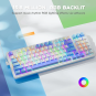 Redragon Gloria Pro K664WBP RGB Wireless & Wired Mechanical Gaming Keyboard – White
