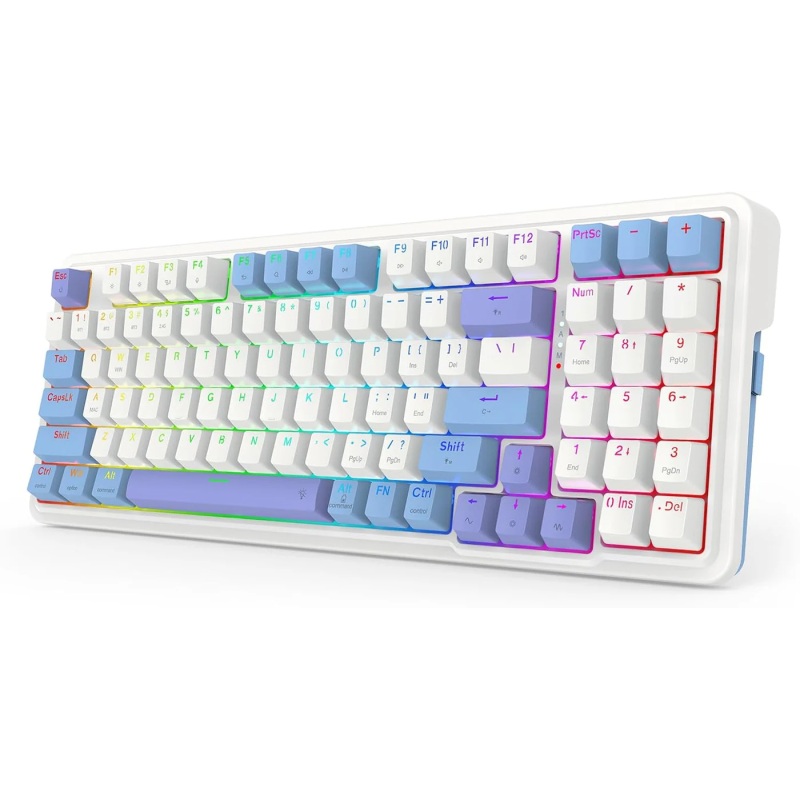 Redragon Gloria Pro K664WBP RGB Wireless & Wired Mechanical Gaming Keyboard – White
