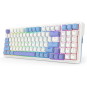 Redragon Gloria Pro K664WBP RGB Wireless & Wired Mechanical Gaming Keyboard – White