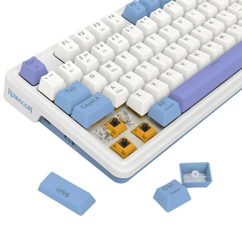 Redragon Gloria Pro K664WBP RGB Wireless & Wired Mechanical Gaming Keyboard – White