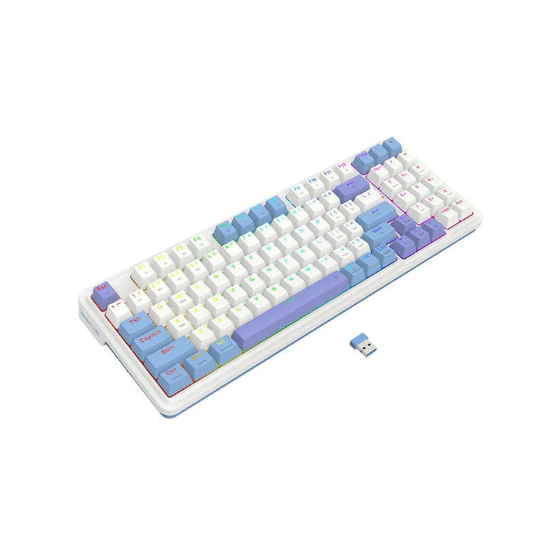 Redragon Gloria Pro K664WBP RGB Wireless & Wired Mechanical Gaming Keyboard – White