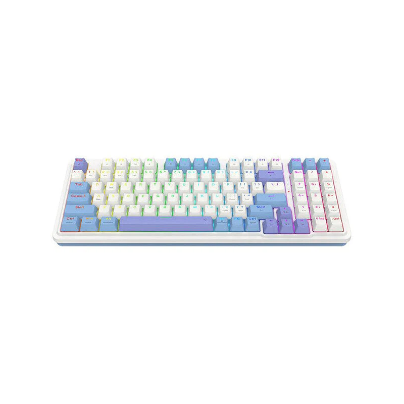Redragon Gloria Pro K664WBP RGB Wireless & Wired Mechanical Gaming Keyboard – White