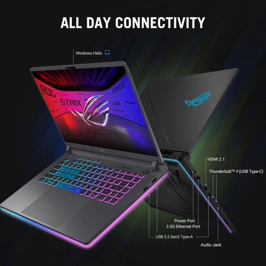 ASUS ROG Strix G16 (2025) Gaming Laptop | Intel Core i7-14650HX | RTX 5070 8GB | 16” 165Hz IPS | DDR7 | Volta Green