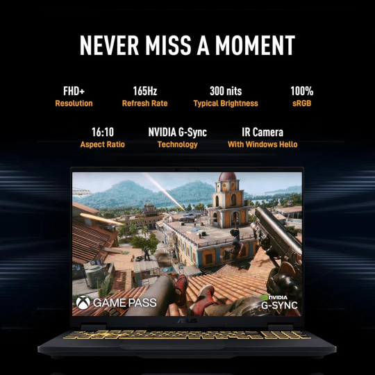 ASUS TUF Gaming F16 2025 Laptop | Intel Core i7-14650HX | RTX 5060 8GB DDR7 | 16-Core | 165Hz IPS Display – Jaeger Gray