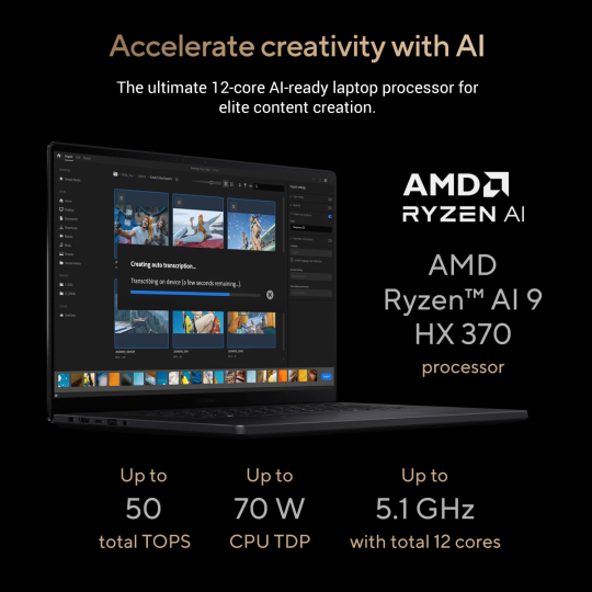 ASUS ProArt P16 (2025) | AMD Ryzen AI 9 HX 370 | RTX 5070 8GB DDR6 | 16” 4K OLED Touch Laptop – Studio & Military Grade