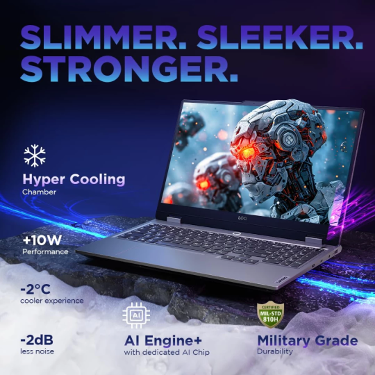 Lenovo LOQ Gaming Laptop (2025) Luna Grey | Intel Core i7-13650HX | RTX 5060 8GB DDR7 | 15.6” IPS 144Hz Display + AI Engine