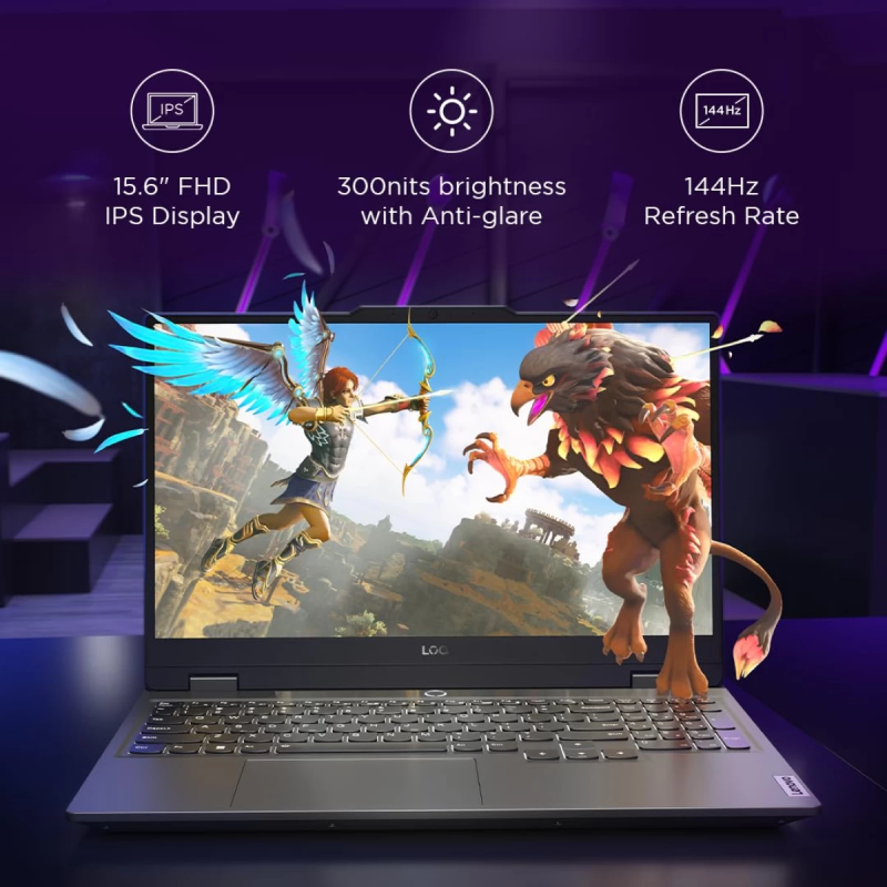 Lenovo LOQ Gaming Laptop (2025) Luna Grey | Intel Core i7-13650HX | RTX 5060 8GB DDR7 | 15.6” IPS 144Hz Display + AI Engine