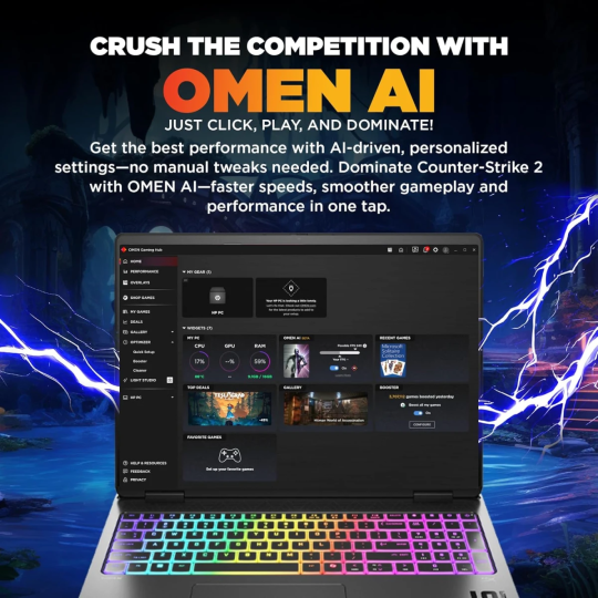 HP OMEN MAX 16 (2025) Gaming Laptop – Intel Core Ultra 9 Gen 2 275HX, RTX 5080 16GB, 16″ 2.5K 240Hz IPS, Shadow Black