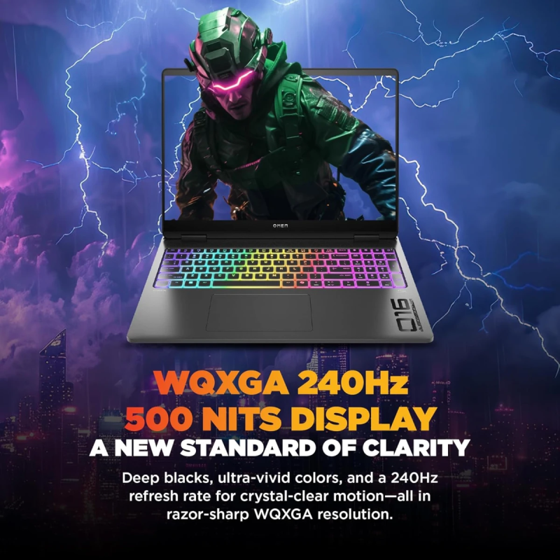 HP OMEN MAX 16 (2025) Gaming Laptop – Intel Core Ultra 9 Gen 2 275HX, RTX 5080 16GB, 16″ 2.5K 240Hz IPS, Shadow Black
