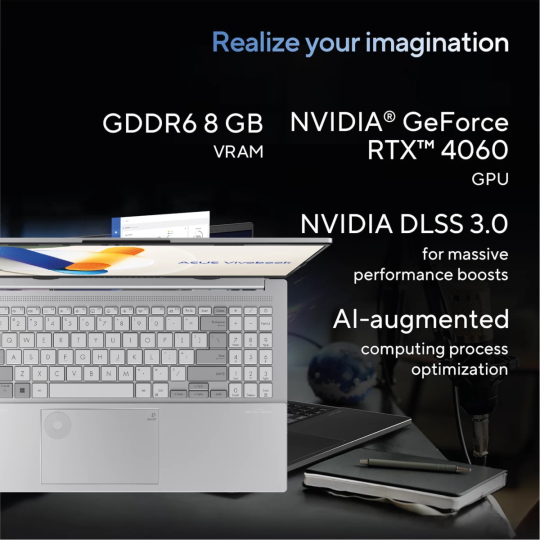 ASUS Vivobook Pro 15 (2024) Intel Core Ultra 7 AI NPU 16-Core | RTX 4050 6GB | 3K OLED 120Hz Creator & Gaming Laptop