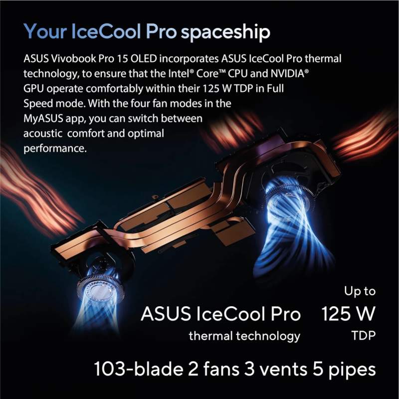 ASUS Vivobook Pro 15 (2024) Intel Core Ultra 7 AI NPU 16-Core | RTX 4050 6GB | 3K OLED 120Hz Creator & Gaming Laptop