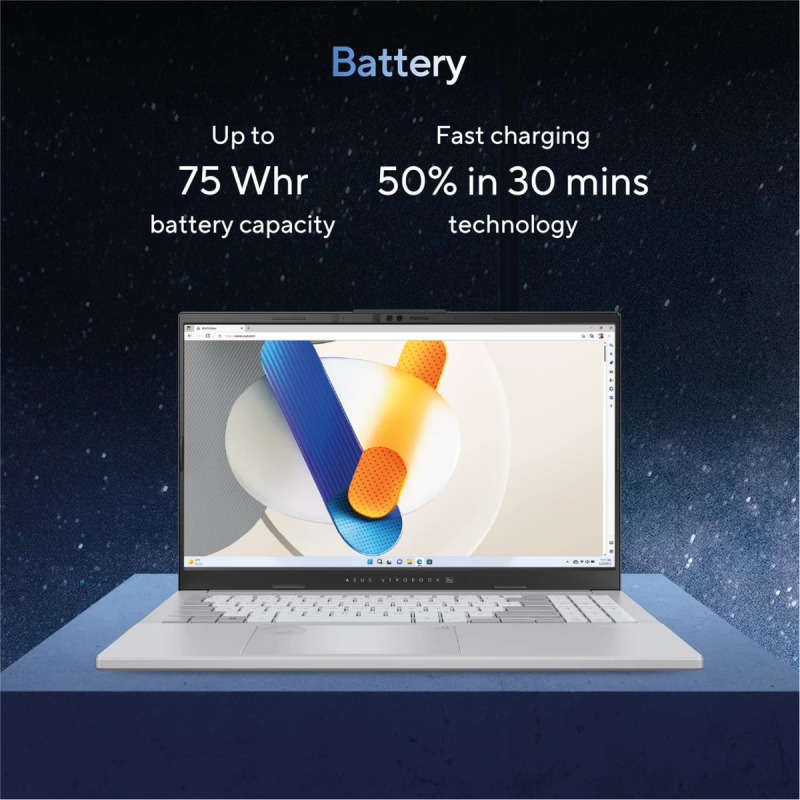 ASUS Vivobook Pro 15 (2024) Intel Core Ultra 7 AI NPU 16-Core | RTX 4050 6GB | 3K OLED 120Hz Creator & Gaming Laptop