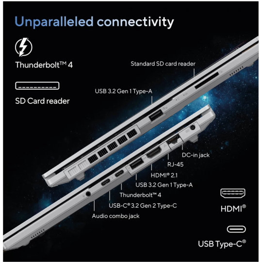 ASUS Vivobook Pro 15 (2024) Intel Core Ultra 7 AI NPU 16-Core | RTX 4050 6GB | 3K OLED 120Hz Creator & Gaming Laptop