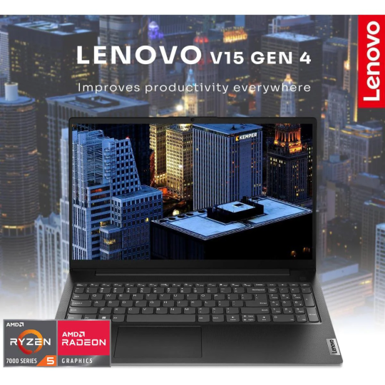 Lenovo V15 G4 (2024) NEW 7Gen AMD Ryzen 5 4-Cores Budget-Friendly Business Class w/ 2 Years Warranty , Black