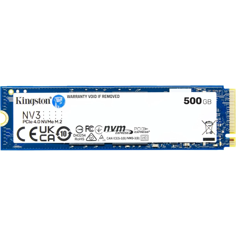 Kingston NV3 500GB M.2 2280 NVMe PCIe Gen 4x4 Internal SSD Up to 6000 MB/s