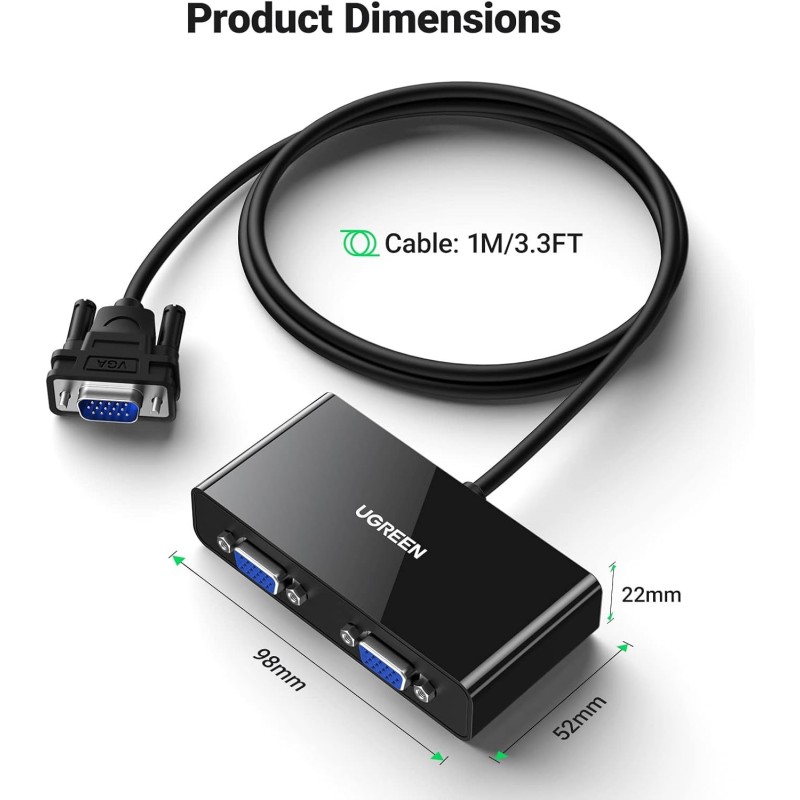 UGREEN VGA 1*2 Splitter - 20918