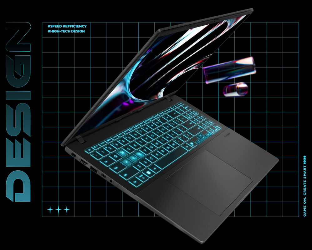 ASUS V16 Matte Black finish close-up